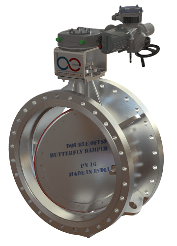 BE20 Motorized Double Offset Butterfly Damper Valve